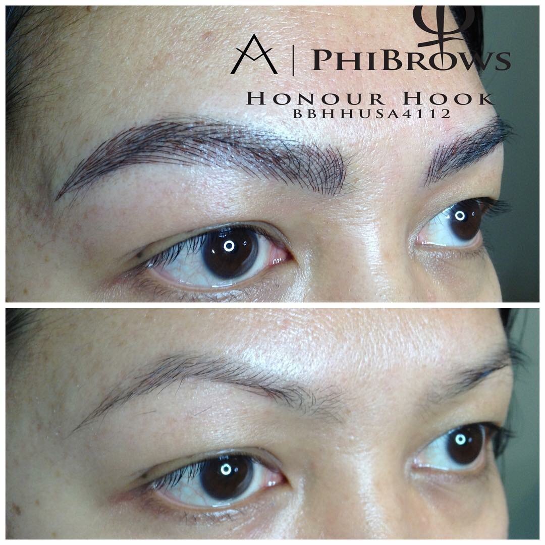 BrowTR before and after micorblading